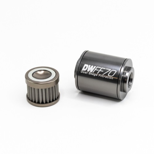 DeatschWerks Stainless Steel For 8AN 100 Micron Universal Inline Fuel Filter - Picture 1 of 7
