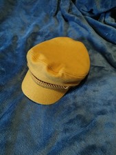 Womens Epoch 100% Wool Newsboy Hat Tan Cap Satin Lined Rope Cord CD3034