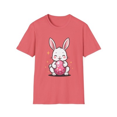 Unisex Softstyle Cute Bunny Easter T-Shirt: Whimsical, Spring , Adorable