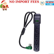 6 Outlet Surge Protector with 3 Ft. Heavy Duty Cord - Black