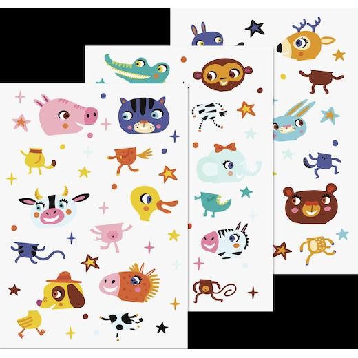 Heyda A4 Decorative Cling Vinyl Window Stickers 3pcs - Animals Body Puzzle
