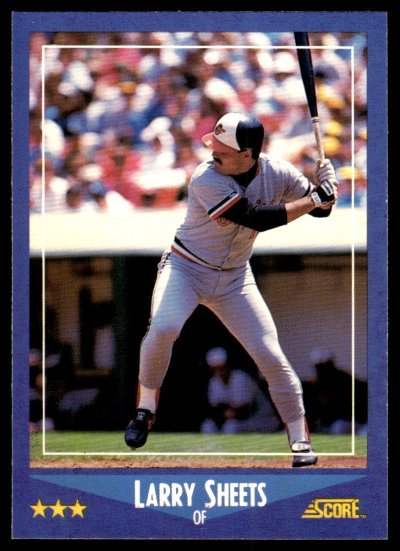 Larry Sheets 1988 Score #219 Orioles MLB READ FREE SHIPPING AutographDen
