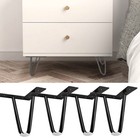 4 x Hairpin Legs Hair Pin Legs Set for Furniture Bench Desk Table Metal Steel