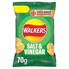 Walkers Salt & Vinegar Sharing Crisps Paack of 18x70g