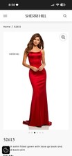 Brand New Red Satin Sherri Hil Hill Prom Dress Size 6 with Tags Never Worn New
