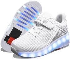 Ufatansy Roller Shoes Girls Boys Sneakers with Wheels Roller Skate Shoes USB ...