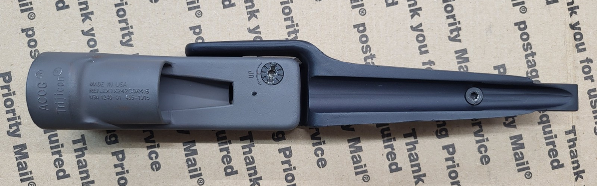Trijicon Reflex RX01 on RX10 Carry Handle Gooseneck Mount | eBay