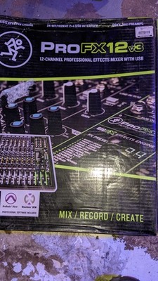 Mackie ProFX12v3 24-Bit 192kHz 12-Channel Professional Effect Mixer with USB...
