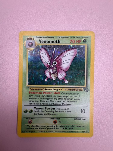 Pokémon TCG Venomoth 13/64 Jungle 1999 Holo Rare WOTC LP