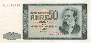 Deutschland Germany DDR 50 Mark 1964 leicht gebraucht (Serie AL) Sammlung Lot