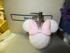 DISNEY MINNIE MOUSE HEAD SHAPE PINK SOAP DISPENSER PUMP New