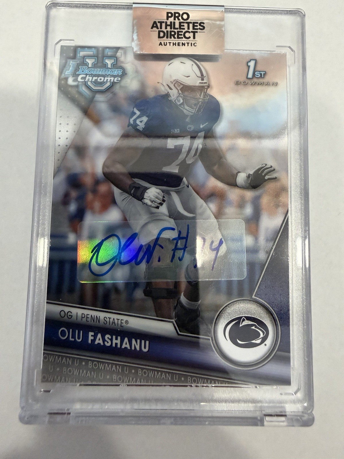 🔥2023 Bowman U Chrome OLI FASHANU Pro Athletes Direct Chrome Encased Auto #122