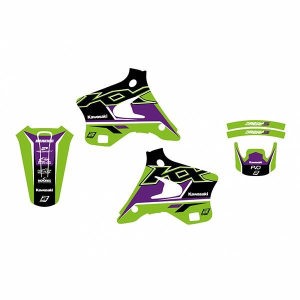 Dream 5 Blackbird Kawasaki Kx 125 / 250 1994 - 1998 Graphics Sticker Kit