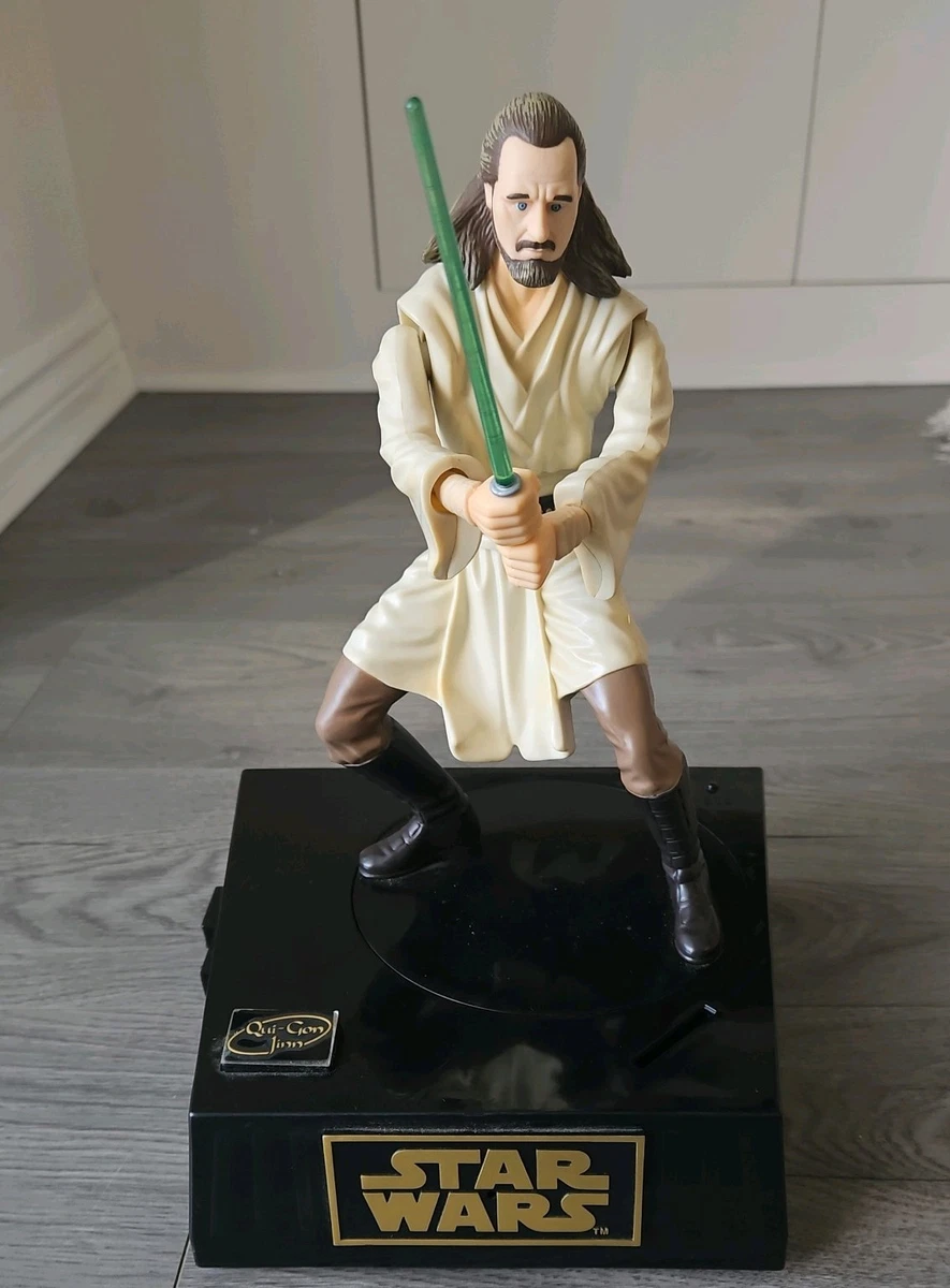 Star Wars Movie Heroes Action Figure - Qui Gon Jinn with Light Up Lightsabre MH18