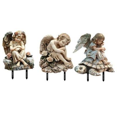 Acryl Elfe Garten Pfahl Outdoor Hof Ornamente Rasen Deko Figuren für