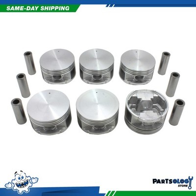 DNJ P1108 Std. Complete Piston Set For 98-11 Dodge Caravan 3.8L OHV 12v