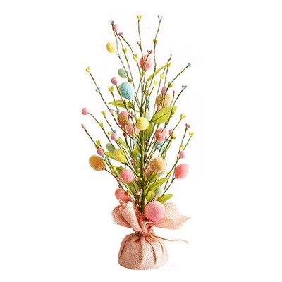 1X(Osterei Baum mit zarten Ornamenten Osterdeko Tischplatte9238