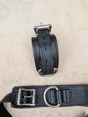 Vintage Leather Bondage Cuffs Mr S Leather 1990s 90s Black BDSM Gay Reply to @jody_costello How I put on my jacket when solo  main image 4