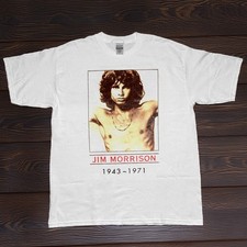 NEW The Doors 'Jim Morrison American Poet White Cotton T-shirt