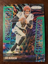 2025 Panini Prizm JOE BURROW #25 Fireworks GREEN WAVE PRIZM Bengals