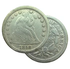 1858 Seated Liberty Dime 10C Silver 0.9 Fine Business Strike Philadelphia KM#89