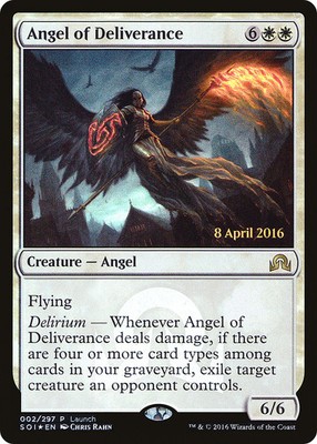 Angel of Deliverance (Prerelease) [Shadows over Innistrad Promos] Magic MTG