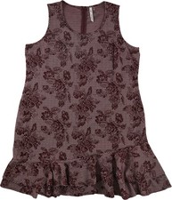 NY Collection Womens Ruffle-Hem Sheath Dress, Red, Plus Size, 2X