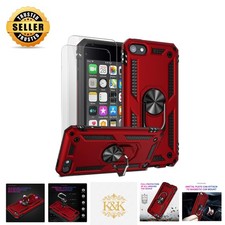 Stylish Red iPod Touch Case with Heavy Duty Protection 2 HD Screen Protectors