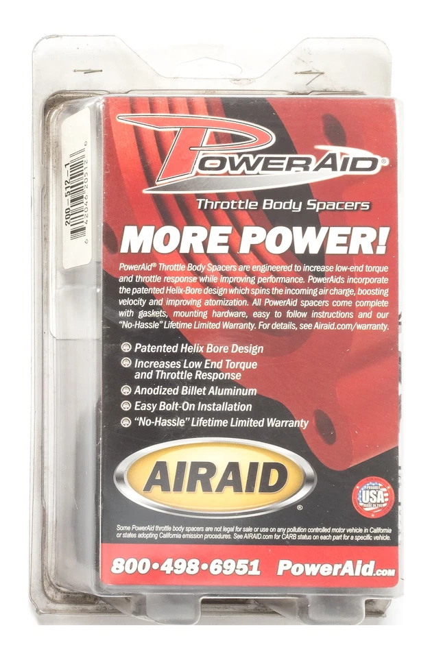 AirAid PowerAid Throttle Body Spacer Fits 2002-06 Cadillac Escalade Part 2005121 - Image 2 of 4