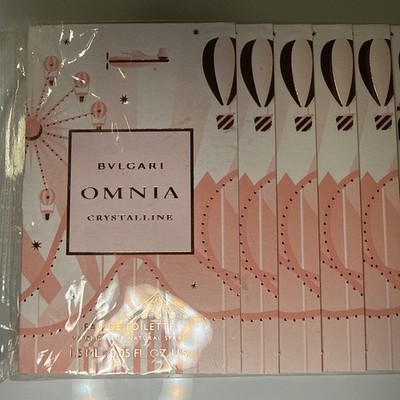 3x Bvlgari Omnia Crystalline Eau De Toilette Sample Vial Bundle 1.5ml / 0.05 oz
