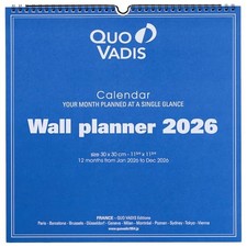 Quo Vadis 2026 Wall Calendar/Wall Planner White Dimensions: 300x300mm PEFC
