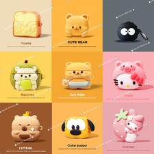 Cute 3D Cartoon Silicone Case For AirPods 5 4 Pro 3 Shockproof Protective Cover