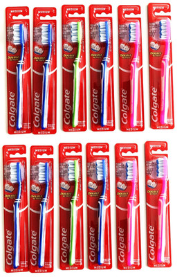 Colgate Double Action Zahnbürste medium 12 Stück Zahnbürsten