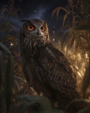 Owl Nature Bird Wall Art Print 8x10 Wildlife Decor - 260330113