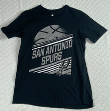 San Antonio Spurs Juniors 14/16 Black Short Sleeve NBA T-Shirt