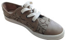 Pre-Owned and Used CALVIN KLEIN Beige Brown Monogram Women’s CK Sneakers Size 7 — photo 4