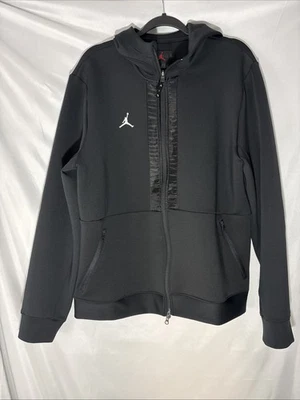 Nike Air Jordan Team BB Full Zip Game Hooded Jacket, Mens Large, Black - Image 1 of 4