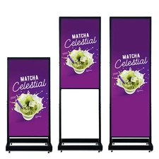 Premium Adjustable Tall Poster Floor Stand 22.5"x72.3" With 2 wheels(STAND ONLY)