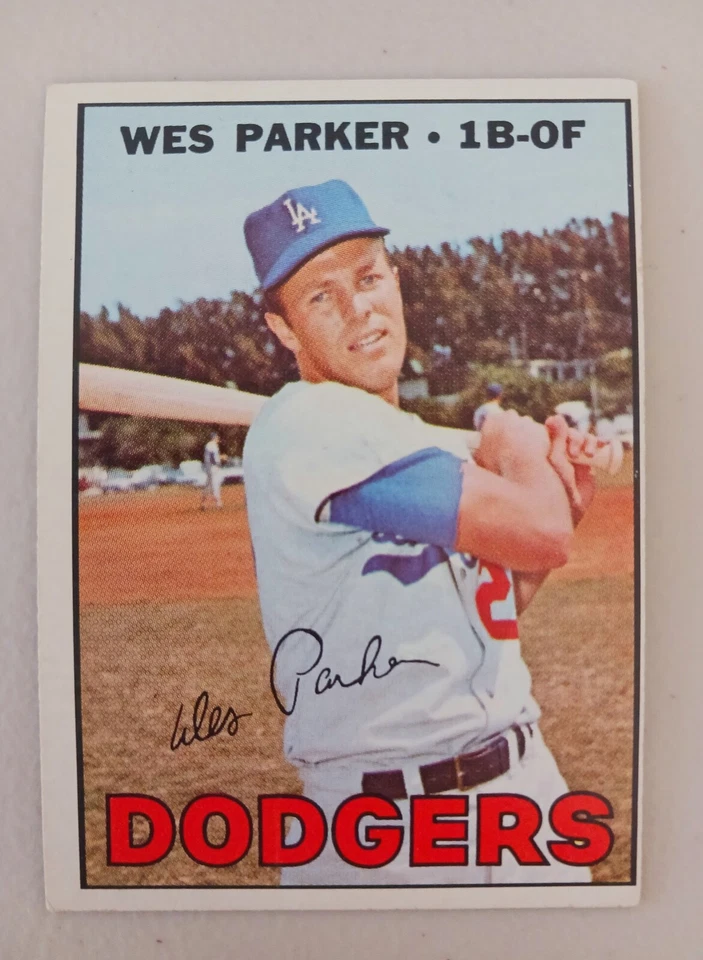 Lot of 1967 Topps L.A. DODGERS Vintage Baseball WES PARKER, PHIL REGAN - Image 4 of 4