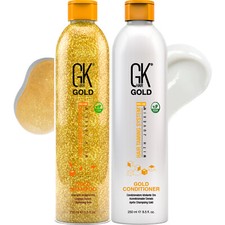 GK HAIR Women Men Gold Shampoo and Conditioner Cleansing Dry Damage Sulfate Free