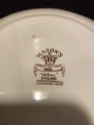 Mason’s Ironstone England “Watteau” Cup Saucer Bread Serves 10 - Picture 6 of 7
