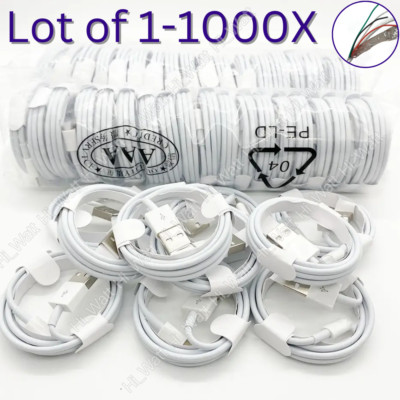 Wholesale Bulk Lot USB Charger Cable 3Ft 6Ft For Apple iPhone 14/13/12/11/8 Cord