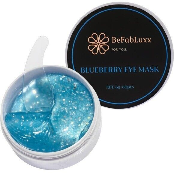 Under Eye Mask,Gel Pad (60 PCS) Blueberry Antioxidants Hyaluronic Acid Collagen-image