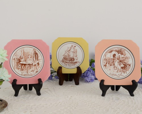 Vintage Syracuse China Porcelain American History Mini Plates/Coasters - Picture 8 of 9