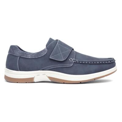Hobos Mens Shoes Blue Adults Easy Fasten Casual Gripped Elton