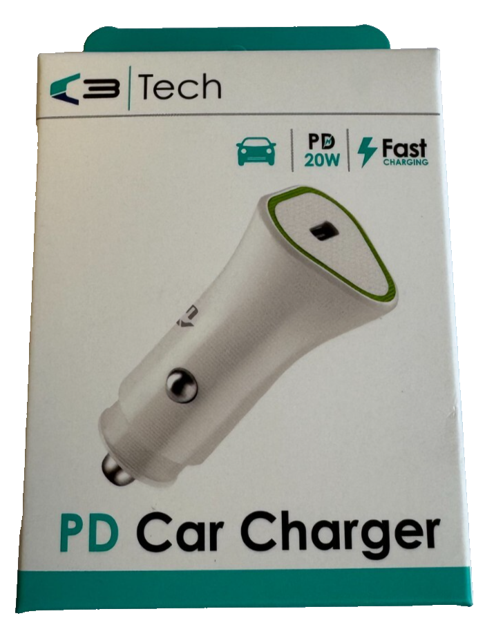 C3 TECH- PD CAR CHARGER 20W FAST CHARGING USB C