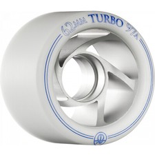 Rollerbones Turbo Wheel Clear Aluminum Hub 62mm 97a - White Set of 8 