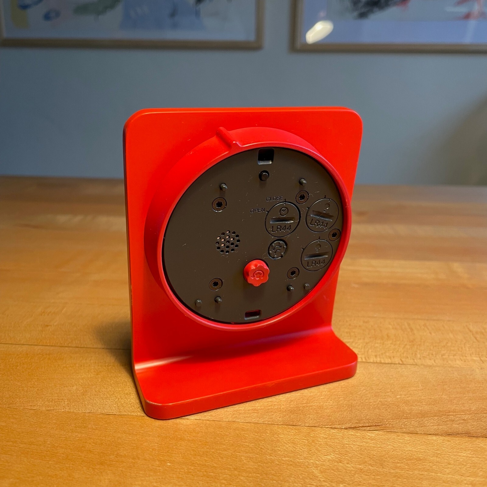 Red Punkt Alarm Clock AC01 Rare Design by Jasper Morrison, New Batteries