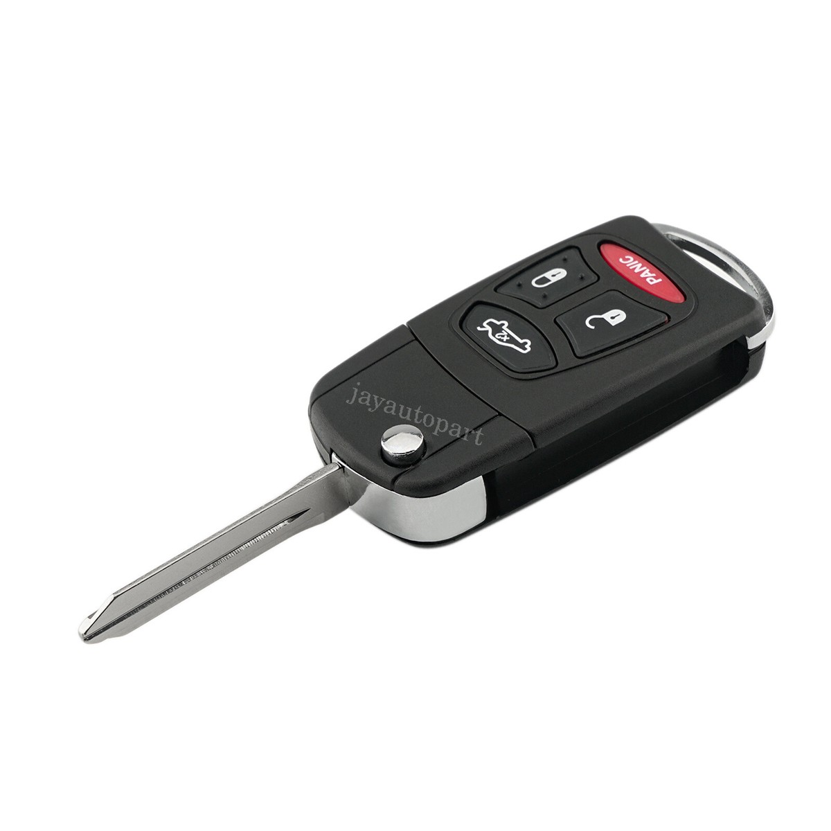 Lot De 2 Caches Clé à Distance Pour Jeep, Chrysler, Dodge - Noir Et Rouge - Compatible Plusieurs Modèles