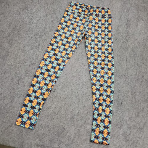 Lularoe Leggings Womens One Size Blue Yellow Pants Casual Aztec Ladies 24x26 - Picture 2 of 9